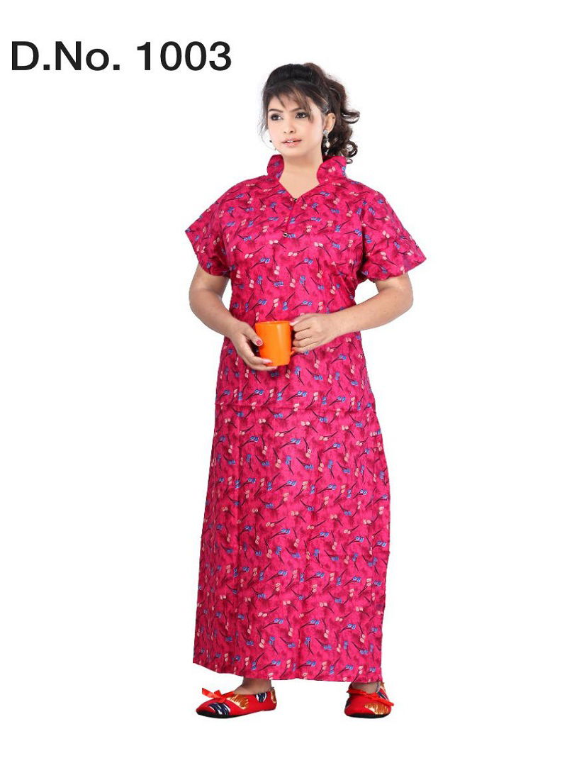 Ft 1003  Latest Fancy Designer Pure Cotton Nighty Collection